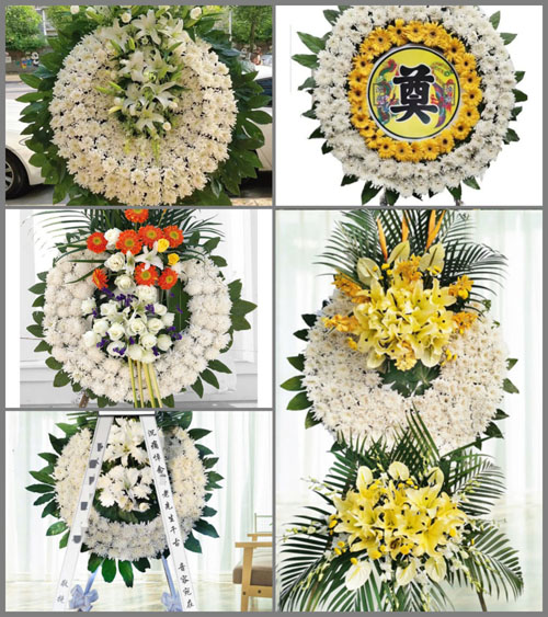 山东青岛胶州市胶北镇张肖村花圈速递
